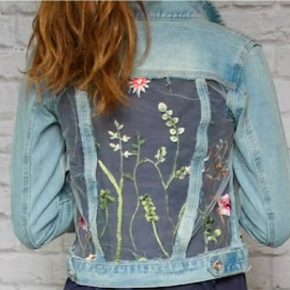 trendy and tipsy Jackets & Blazers - Jean jacket custom crafted no one alike, size large